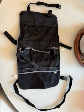Black Stroller or Car Backseat Organizer with Multiple Pockets